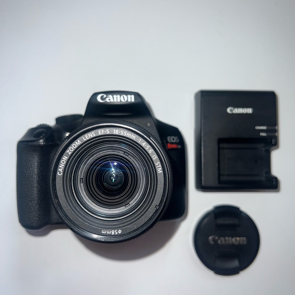 Canon EOS Rebel T6 Digital SLR Camera with 18-55mm Lens and Charger